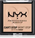 NYX Professional Makeup Can't Stop Won't Stop Mattifying Powder - Пудра матирующая, 6 г, оттенок 04 Meduim — фото 1