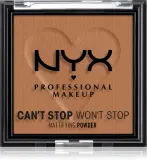 NYX Professional Makeup Can't Stop Won't Stop Mattifying Powder - Пудра матирующая, 6 г, оттенок 08 Mocha — фото 1