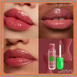 NYX Professional Makeup Gingerbaddie Land Gum Drop - Блеск для губ, 1 шт, оттенок 02 Bubblegum Burst — фото 3