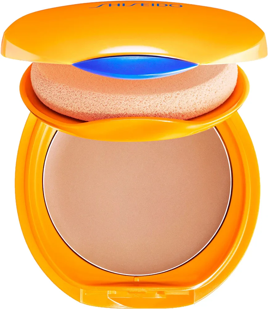 Shiseido Expert Sun Protector Tanning Compact Foundation SPF10 - Водостойкий компактный тональный фундамент, который можно перезаправить, 12 г, оттенок Honey