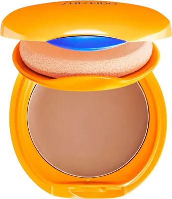 Shiseido Expert Sun Protector Tanning Compact Foundation SPF10 - Водостойкий компактный тональный фундамент, который можно перезаправить, 12 г, оттенок Bronze