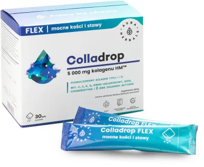 Добавка к пище Aura Herbals Colladrop Flex 5000 mg с морским коллагеном, в саше, 30 шт, 30 шт (ARH01468)
