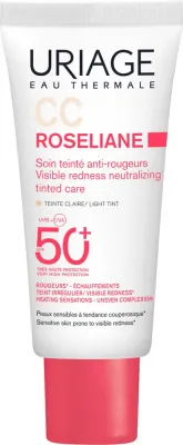 Крем CC Uriage Roseliane SPF 50+ тонирующий, для чувствительной кожи с покраснениями, 40 мл