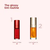 Clarins Water Lip Stain - Блеск для губ с матовым эффектом и увлажняющим действием, 7 мл, оттенок 04 violet water — фото 8