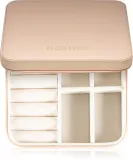 Шкатулка для украшений Notino Classy Collection Jewellery box пудрово-розовая, компактная, на молнии, 12,5 × 5 × 12,5 см Peach — фото 1