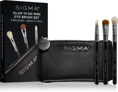 Sigma Beauty Brush Set Glam N Go - Набор кистей для косметики, 3 шт