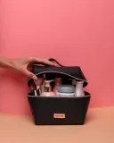Кейс для косметики Notino Luxe Collection Make-up case чёрный, вместительный, на молнии, 18 × 17 × 12 см размер L размер L — фото 2