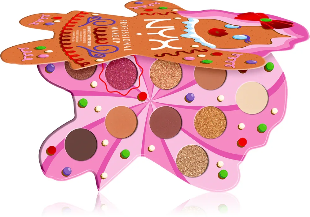 NYX Professional Makeup Gingerbaddie Land - Палетка теней для век: палетка теней для век, 1 шт