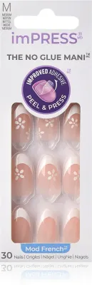 KISS imPRESS The No Glue Mani - Самоклеящиеся искусственные ногти, 30 шт