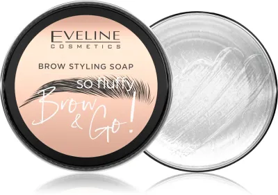 Мыло для укладки бровей Eveline Cosmetics Brow Go! прозрачное, с гелевой формулой, 25 г, оттенок Transparent