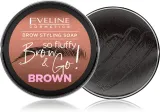 Мыло для укладки бровей Eveline Cosmetics Brow Go! прозрачное, с гелевой формулой, 25 г, оттенок Brown — фото 1