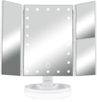 Зеркало косметическое BEPER P302VIS050 с подсветкой LED, с увеличением, 1 шт