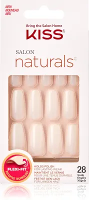 Накладные ногти KISS Salon Natural Walk On Air с клеем в комплекте, 28 шт