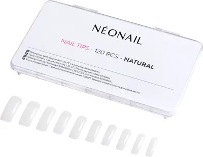 Типсы для ногтей NEONAIL Nail Tips естественная форма, 120 шт