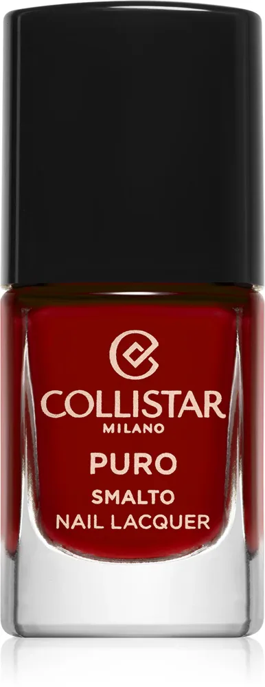 Collistar Puro Long-Lasting Nail Lacquer - Долговременный лак для ногтей, 10 мл, оттенок 111 Rosso Milano