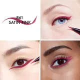 DIOR Diorshow Liquid Liner - Жидкая подводка для глаз в водостойком маркере, 0.55 мл, оттенок 861 Satin Pink — фото 2
