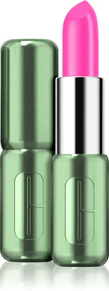 Clinique Pop Longwear Lipstick Satin - Бархатная помада, 3.9 г, оттенок Delicious Pink