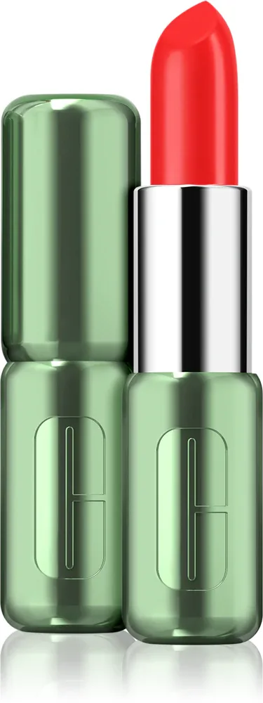 Clinique Pop Longwear Lipstick Satin - Бархатная помада, 3.9 г, оттенок Poppy Pop