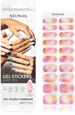 NEONAIL Easy On Gel Stickers - Наклейки на ногти для использования с УФ/Светодиодной лампой, 20 шт, оттенок M14