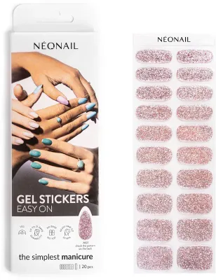 NEONAIL Easy On Gel Stickers - Наклейки на ногти для использования с УФ/Светодиодной лампой, 20 шт, оттенок M07