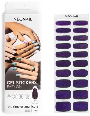NEONAIL Easy On Gel Stickers - Наклейки на ногти для использования с УФ/Светодиодной лампой, 20 шт, оттенок M02