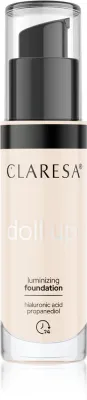 Claresa Doll Up! - Тональная основа для естественного сияния, 34 г, оттенок 02 Light