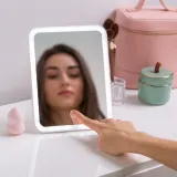 Зеркало для макияжа Notino Beauty Electro Collection с подсветкой LED, сенсорное, поворотное, 18 × 23 см — фото 5