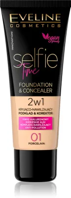 Eveline Cosmetics Selfie Time - Тональная основа: подкладка и корректор 2 в 1, 30 мл