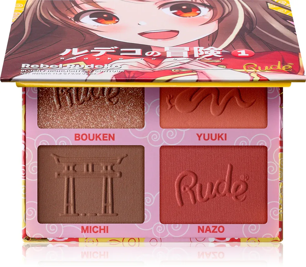 Rude Cosmetics Manga Face Palette - Палетка многофункциональная для лица, 11.2 г, оттенок Rebel Rudeko