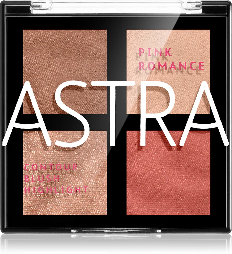 Astra Make-up Romance Palette - Палетка для контуринга лица, 8 г, оттенок 02 Pink Romance