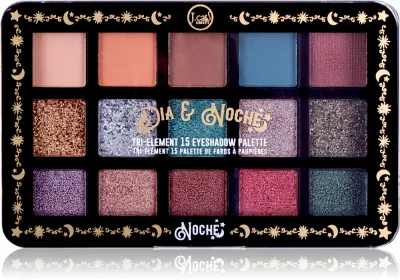 Палетка теней для век J.Cat Beauty Dia Noche матовые и мерцающие оттенки, стойкая, 16 г