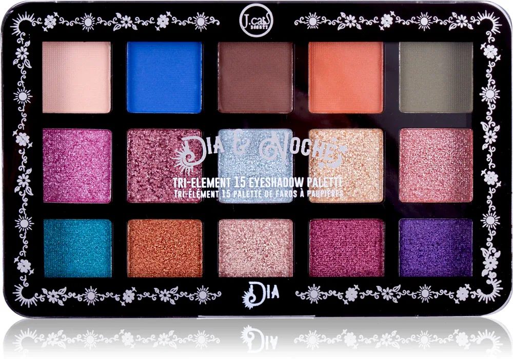Палетка теней для век J.Cat Beauty Dia Noche матовые и мерцающие оттенки, стойкая, 16 г, оттенок 101 Dia