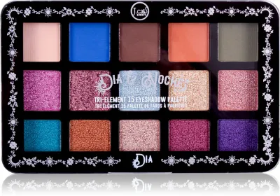 Палетка теней для век J.Cat Beauty Dia Noche матовые и мерцающие оттенки, стойкая, 16 г, оттенок 101 Dia