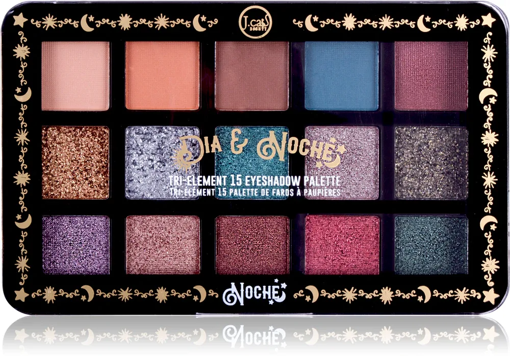 Палетка теней для век J.Cat Beauty Dia Noche матовые и мерцающие оттенки, стойкая, 16 г, оттенок 102 Noche
