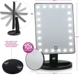 Зеркало косметическое RIO Led Touch Dimmable Comestic Mirror с подсветкой, сенсорное, увеличение до 10х, 1 шт — фото 8