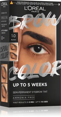 L’Oreal Paris Brow Color - Краска для бровей, 1 шт, оттенок 1.0 Black