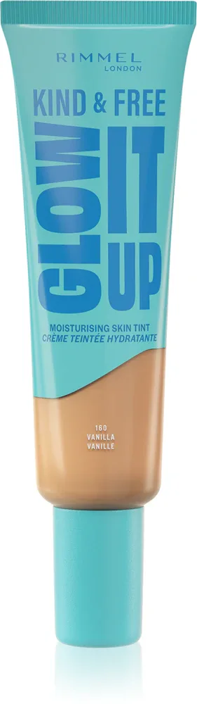 Rimmel Kind & Free Glow It Up - Легкое увлажняющее тональное средство, 30 мл, оттенок 160 Vanilla