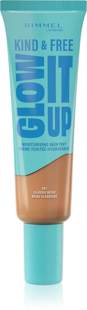 Rimmel Kind & Free Glow It Up - Легкое увлажняющее тональное средство, 30 мл, оттенок 201 Classic Beige