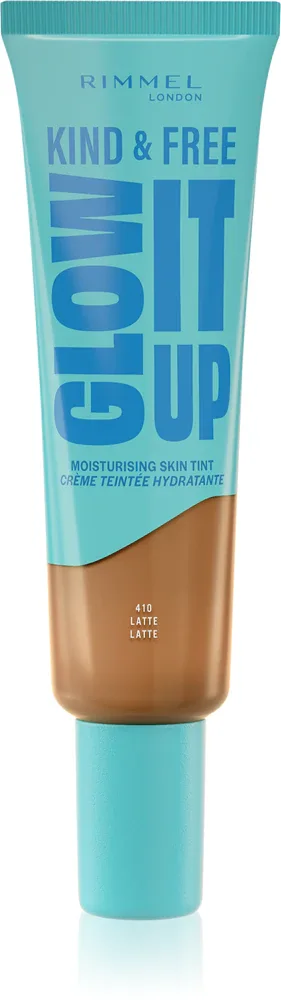 Rimmel Kind & Free Glow It Up - Легкое увлажняющее тональное средство, 30 мл, оттенок 410 Latte