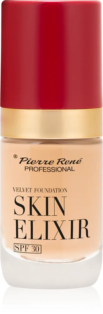 Pierre Rene Skin Elixir - Аксамитный тональный фонд SPF 30, 25 мл, оттенок no.02 Natural Nude