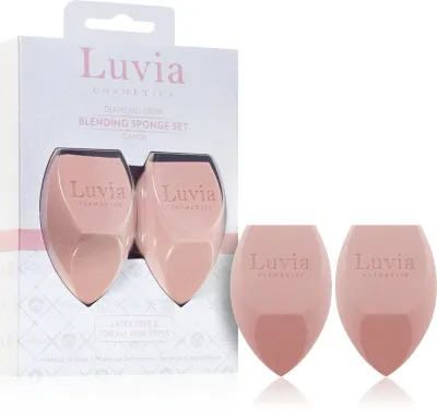 Luvia Cosmetics Diamond Drop Blending Sponge Set - Кисть косметическая двойная губка для макияжа, 2 шт