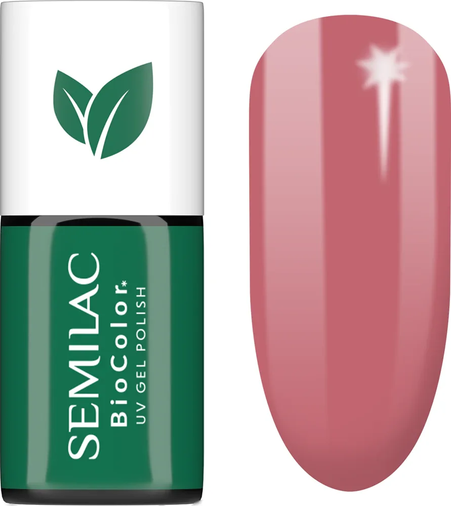 Semilac UV Hybrid BioColor - Гибридный лак для ногтей с использованием УФ, 7 мл, оттенок 717 Rose Pink Meadow