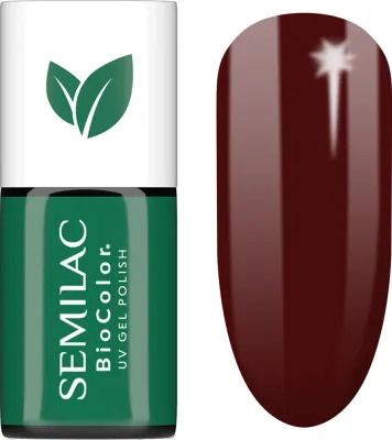 Semilac UV Hybrid BioColor - Гибридный лак для ногтей с использованием УФ, 7 мл, оттенок 726 Dark Coral