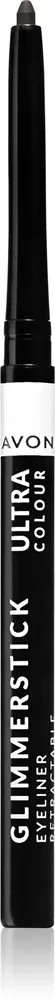 Карандаш для глаз Avon Glimmerstick Diamond с блёстками, чёрный, оттенок Black Bioux