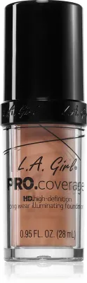 L.A. Girl Cosmetics PRO. Coverage - Светлый тональный флюид, 28 мл, оттенок Natural