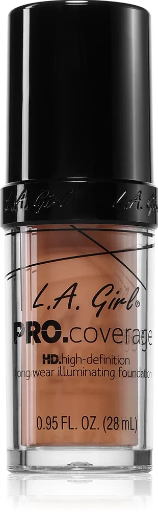 L.A. Girl Cosmetics PRO. Coverage - Светлый тональный флюид, 28 мл, оттенок Warm Beige
