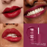 NYX Professional Makeup Smooth Whip Matte Lip Cream - Бархатная помадка с эффектом разглаживания, 4 мл, оттенок 08 Fuzzy Slippers — фото 3