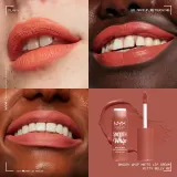 NYX Professional Makeup Smooth Whip Matte Lip Cream - Бархатная помадка с эффектом разглаживания, 4 мл, оттенок 02 Kitty Belly — фото 3