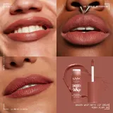 NYX Professional Makeup Smooth Whip Matte Lip Cream - Бархатная помадка с эффектом разглаживания, 4 мл, оттенок 04 Teddy Fluff — фото 3