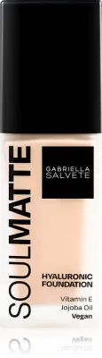 Gabriella Salvete SoulMatte Hyaluronic Foundation - Тональная основа с матовым покрытием, 30 мл, оттенок 02W Ivory Warm